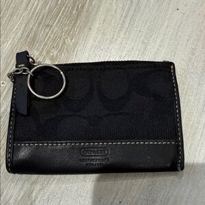Vintage Coach Leatherwear Black Keychain Wallet
